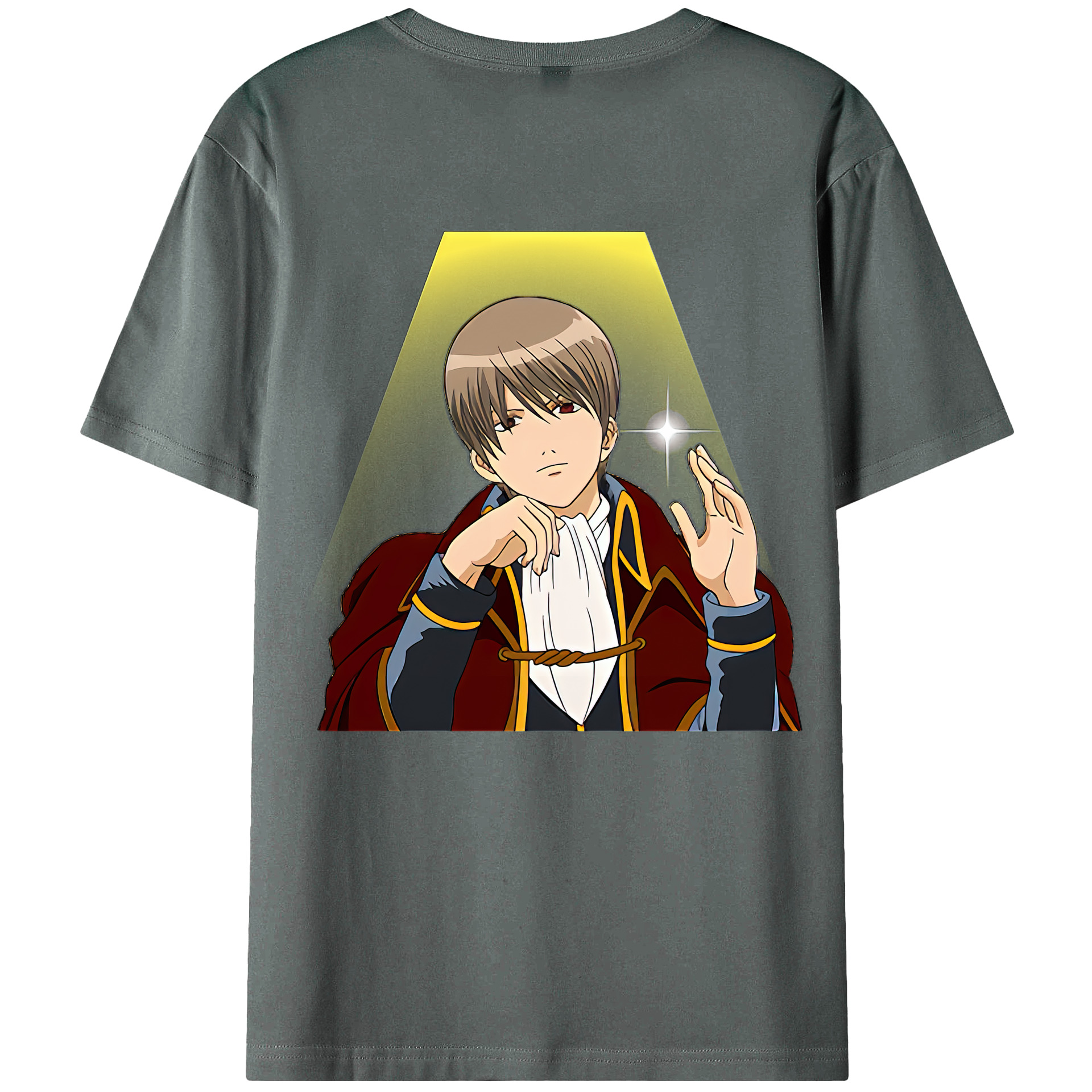 （画像用） ぎんたま 坂田銀時（さかたぎんとき） 神楽 志村新八（しむら しんぱち） GINTAMA Sakata Gintoki Kagura Shimura Shinpachi 綿100％半袖Tシャツ（背面プリント）